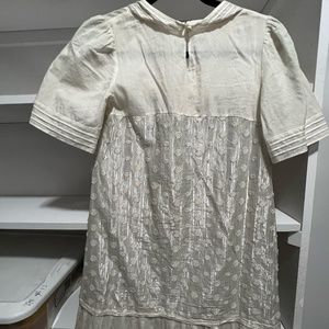 Beautiful Silver/White Dress by Development (Anthropologie)